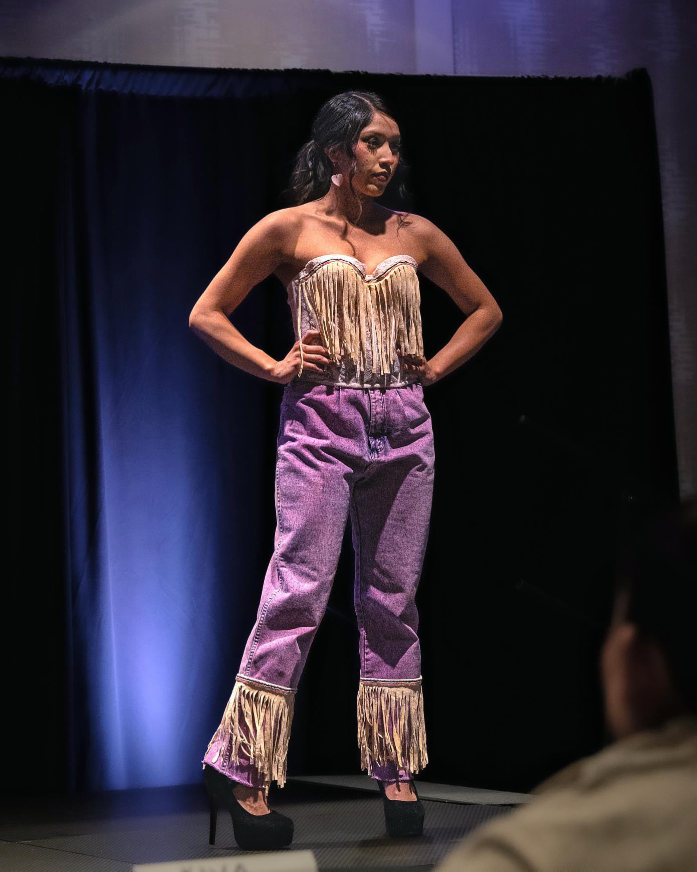 Indigenous Bustier & Beaded Wranglers
