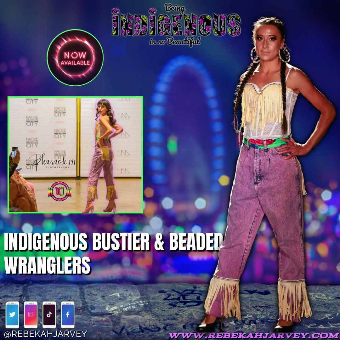 Indigenous Bustier & Beaded Wranglers