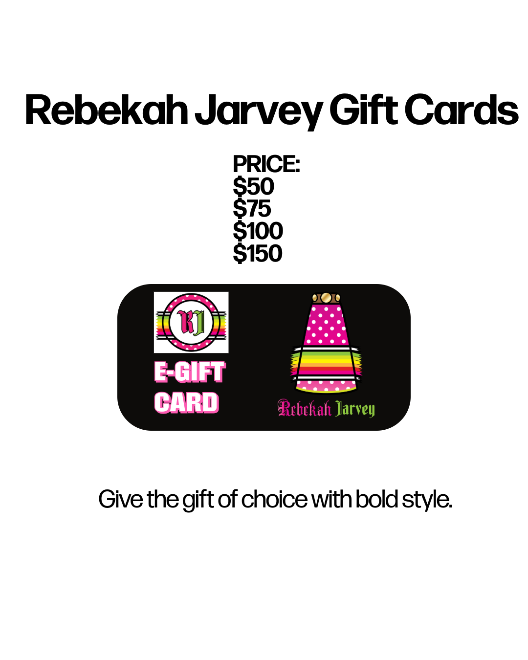 Rebekah Jarvey Gift Cards