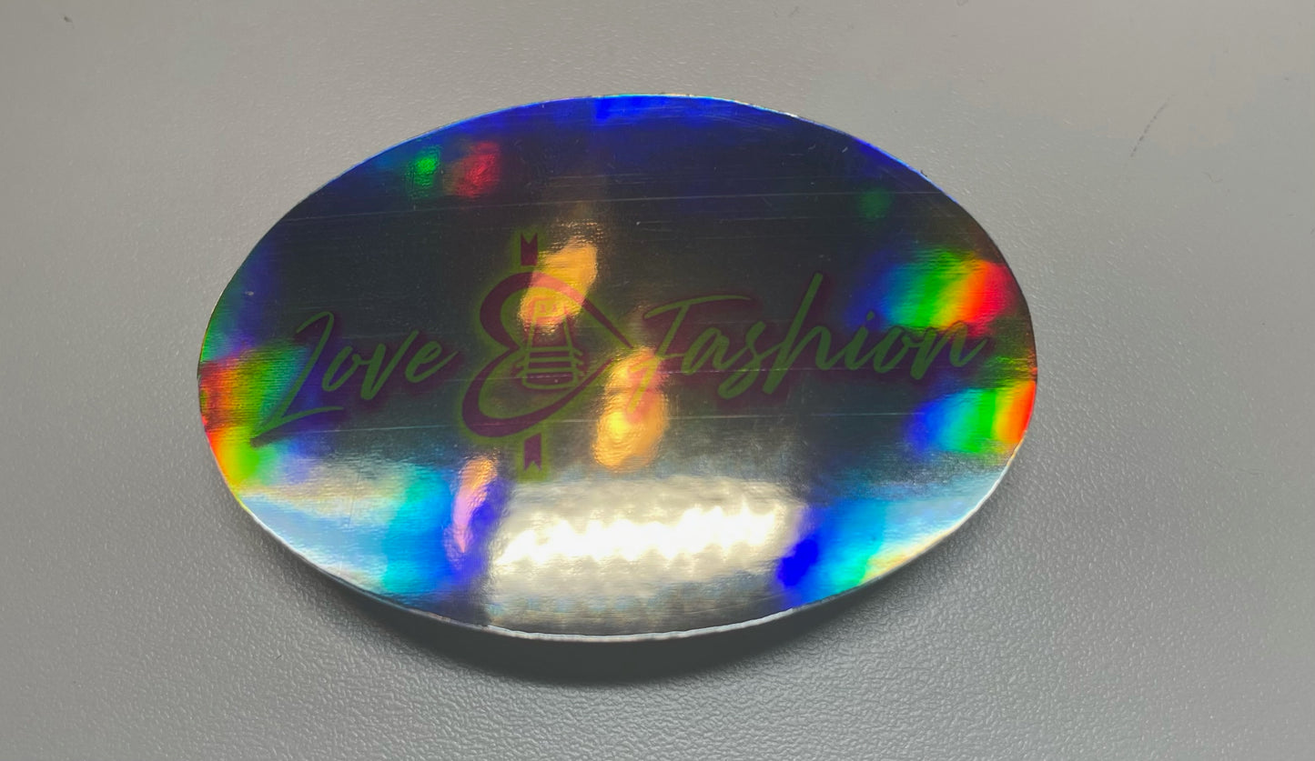 Love & Fashion Holographic Stickers